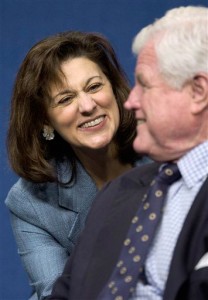 Victoria Reggie Kennedy with her husband, the late Sen. Edward M. Kennedy, in 2004 (Michael Dwyer/AP)