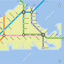 The designer Rob Stewart imagined subway lines in places without public transit and then mapped his creations, such as this one for Martha's Vineyard.