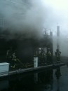 Damages for the fire on Commercial Wharf are estimated at $3 million. (Twitter/ Boston Fire Department)