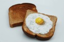 Toast Embroidery #1 Egg On Toast by Judith G. Krausner (Photo: Steve Pomeroy)